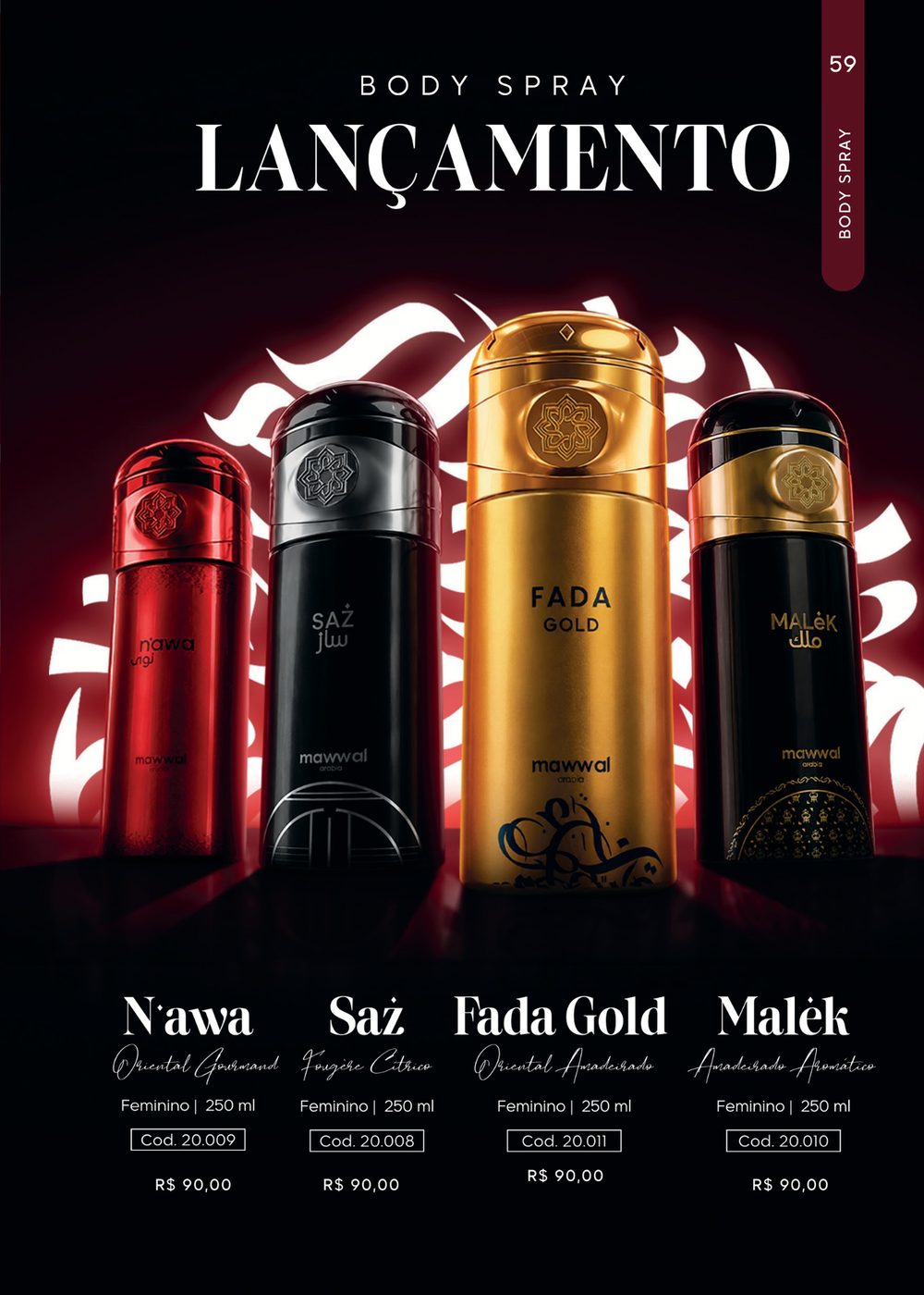 Body Sprays Mawwal — lançamento